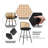 Cane Back Swivel Upholstered  Stool-1099835340-1099835343-1335810500