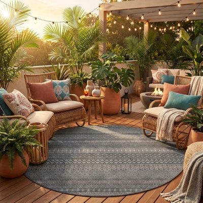 Tapis d'intérieur rond 8 po
