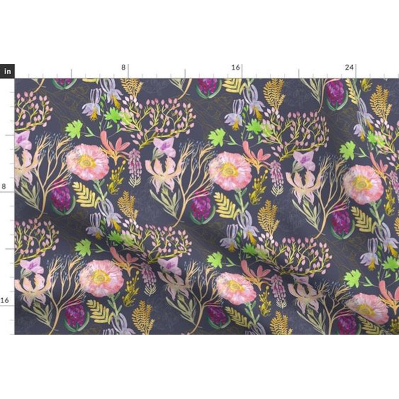 Ailey Linen Blend Fabric, Black