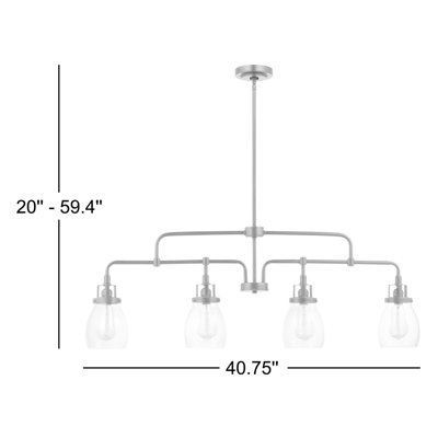 Belton Four Light Island Pendant from Generation Lighting 