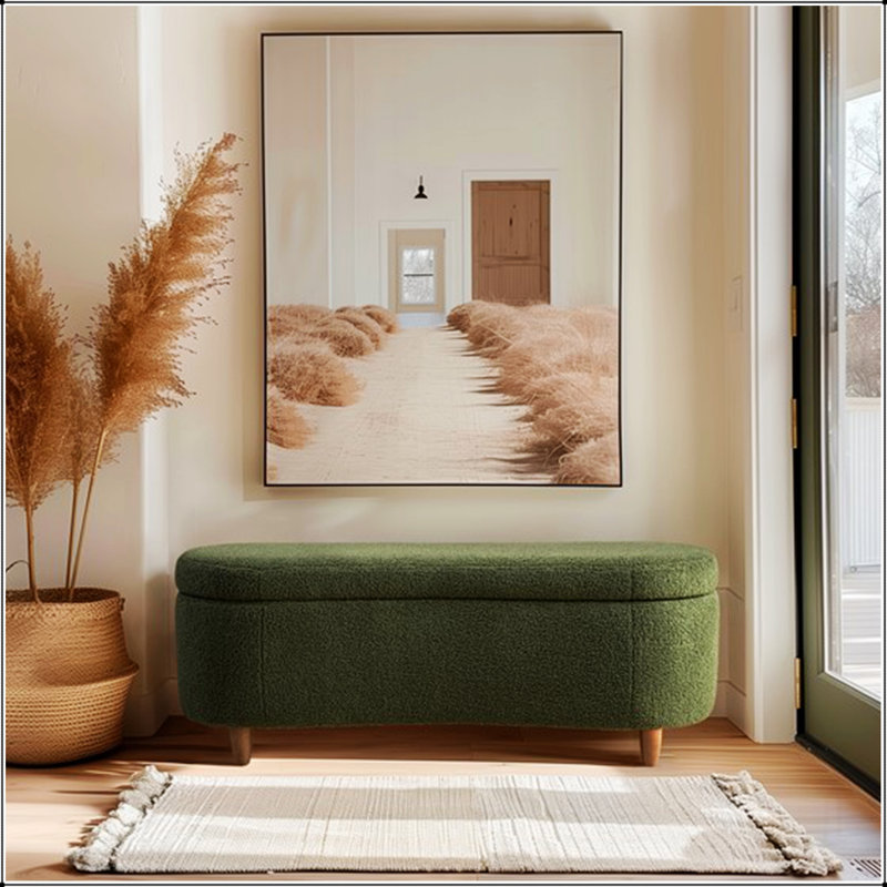 Banc de rangement Boucle à dessus rabattable, Vert