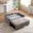 58.27 Inch 3-In-1 Loveseat Sofa Bed - Chenille Fabric Pull-Out Couch Sleeper - Full KD Back Frame-237997300