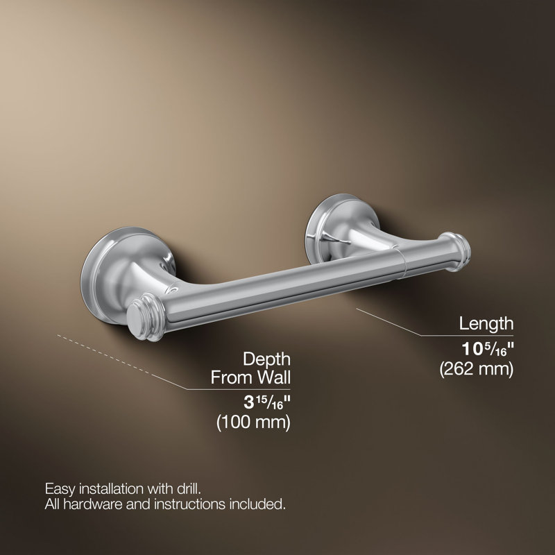 Bellera Pivoting Toilet Paper Holder, Polished Chrome
