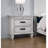 Nightstand With 2 Drawers And Pull-Out Service Tray, Bed Side Table