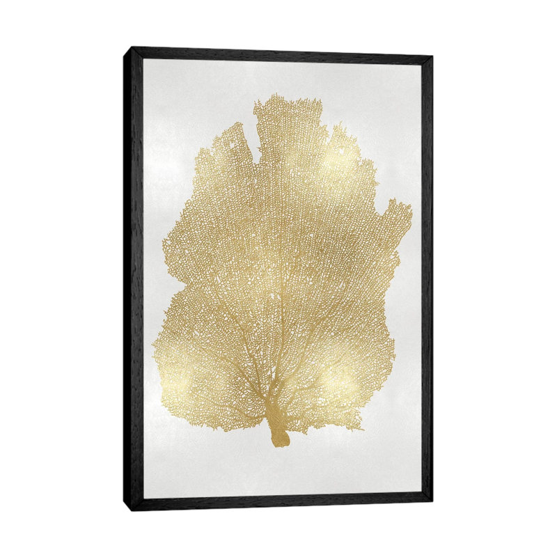 Sea Fan I by Melonie Miller - Print on Canvas, 66.04cm H x 45.72cm W x 3.81cm D, Black Floater Framed
