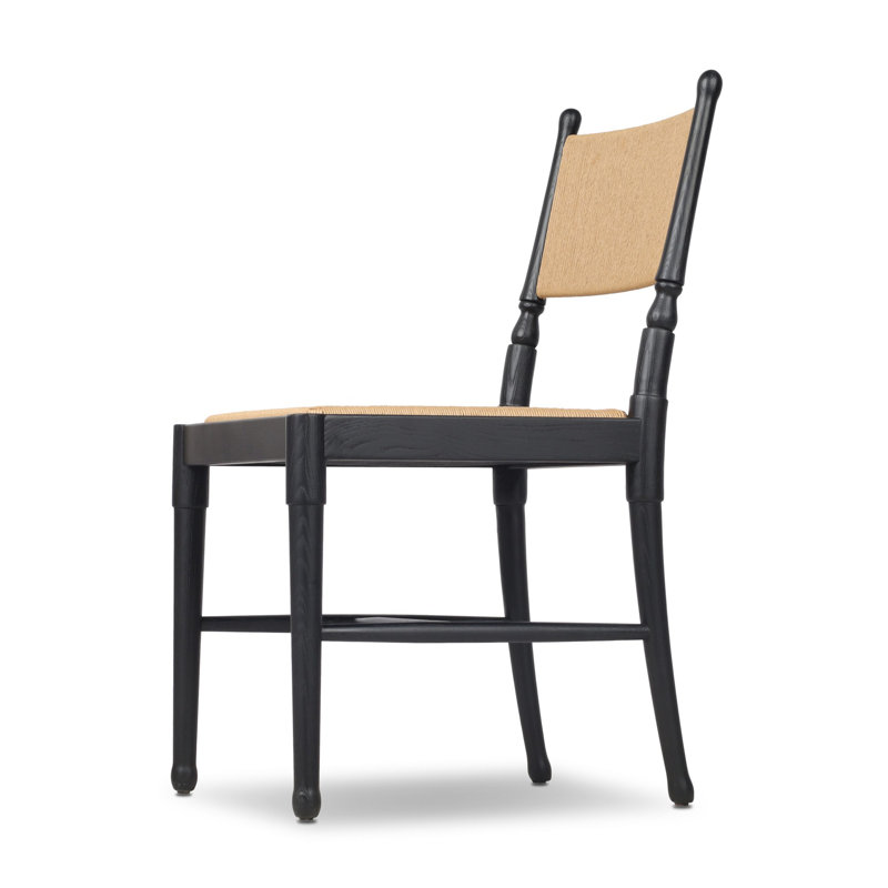 Fayth Dining Chair, Stained Black Ash/Natural