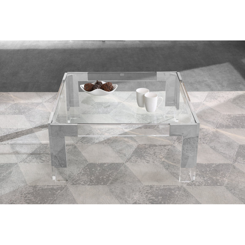 Table basse 4 pieds Casper, Chrome