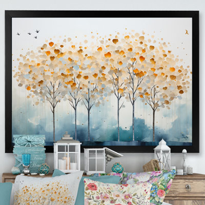 " Minimalism Yellow Tree Solitude III "
