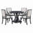 Bowlds Retro 5-piece Dining Set Extendable Round Table and 4 Chairs,Round Table Top with Leaf,dining table set,dining room set-693217105-693217199