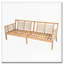 Ensemble de canapé de patio 5 pièces en bois d'acacia
