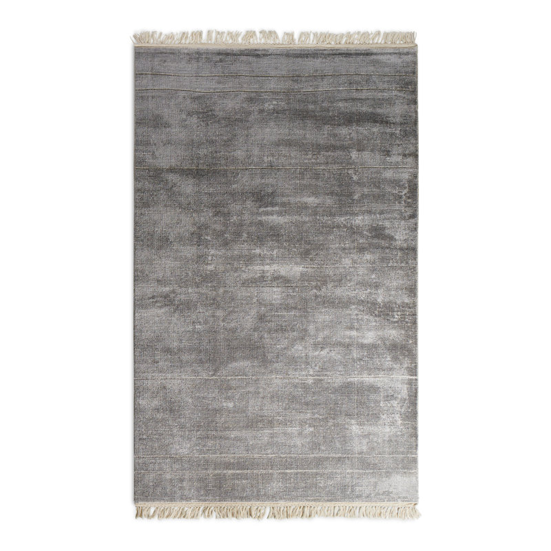 Tapis fantaisie bleu glacier / ivoire, Rectangle 5 pi x 8 pi