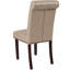 Chaise parsons à dossier roulé et garniture cloutée Hercules-1158273403-1139472098