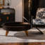Table basse ronde 39,37 "avec espace de rangement, convenant au salon et au bureau, brun-1088283424-1088283425
