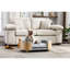 Chien gris à l'allure scandinave, dossier en bois cintré et housse amovible lavable - Scratch, structure en chêne, idéal pour les grands chiens, lit pour chien surélevé, grandes canines, pieds solides, mousse à mémoire de forme à rebond élevé