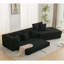 Canapé-lit pliant convertible et convertible, combinaison 2 en 1, tissu d'ameublement en velours d'agneau à 3 places, mobilier de salon-1736633460