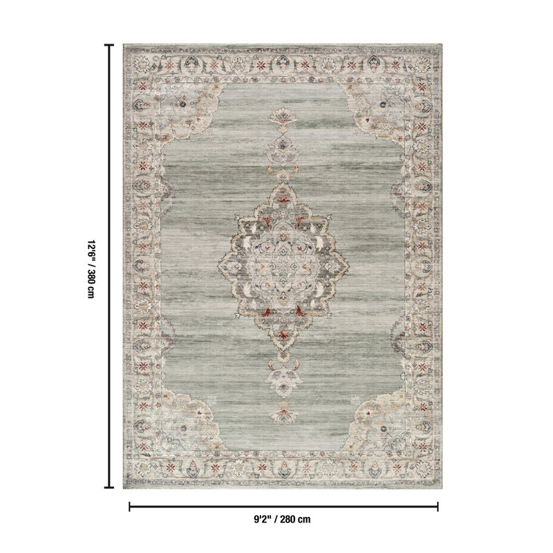 Tapis multicolore à motif spécial, Rectangle 9 pi 2 po x 12 pi 6 po