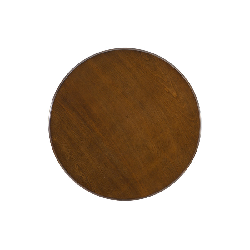 Table de bout à piédestal Fiama, Noisette, H 22,25 po x l 17 po