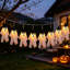 Lot de 2 guirlandes lumineuses fantômes de 2,74 m (9 pi) avec chapeaux de sorcière pour l'Halloween, à utiliser à l'intérieur comme à l'extérieur (porche, jardin, etc.).