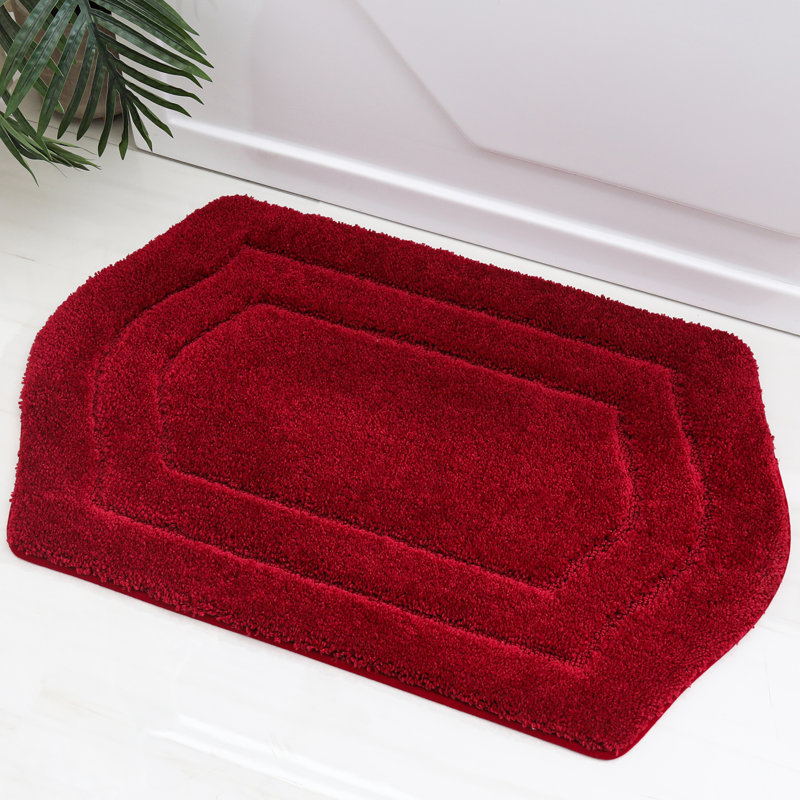 Non-Slip Bath Rug, Red, 50.8cm W x 81.3cm L