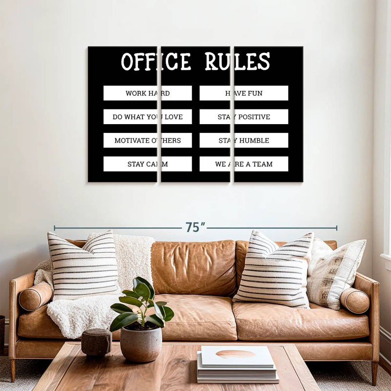 Tergel Office Rules, 36" H x 57" W