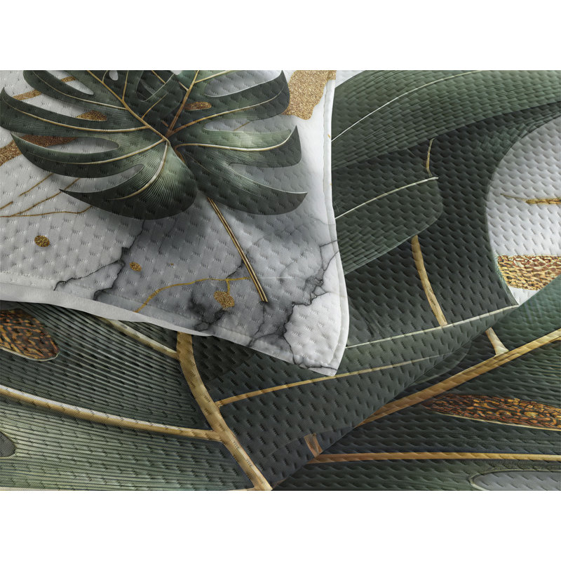 Polyester Floral Coverlet, King Coverlet + 2 Standard Shams