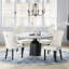 Chaise d'appoint à oreilles en velours capitonné Kirsten-83868867