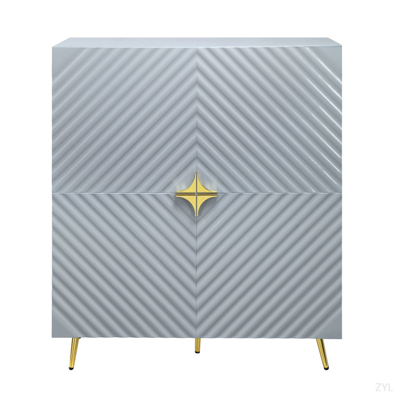 Vig 2-Door Accent Cabinet, Gray 