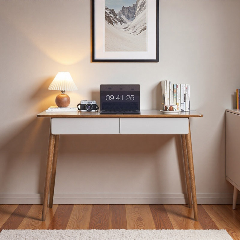 Bureau d'écriture Modern Simple, H 29,92 po x l 47,24 po x P 22,04 po, Marron foncé