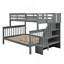 Escalier - Lit superposé avec rangement et garde-corps pour chambre à coucher VIEUX SKU: LPAAK-2048969111