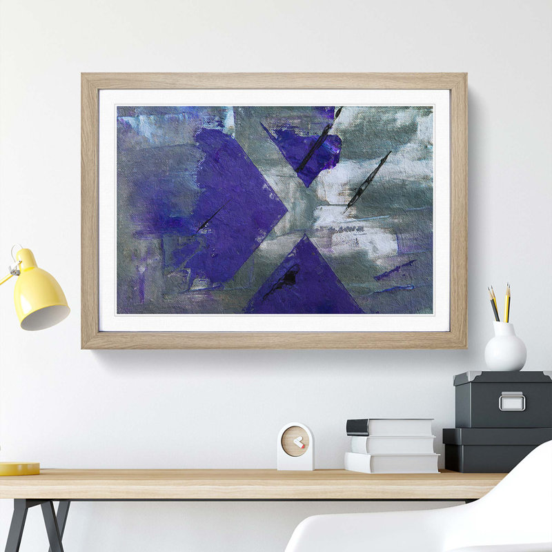 Abstract Vol.357 by S.Johnson - Framed Print, 45cm H x 63cm W x 2cm D, Oak Framed
