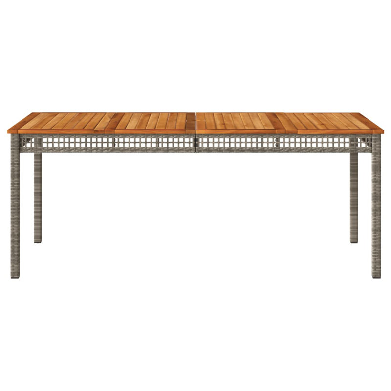 Swarthmore Metal Outdoor Dining Table , cm W cm D, Grey, 75cm H x 90cm W x 180cm D