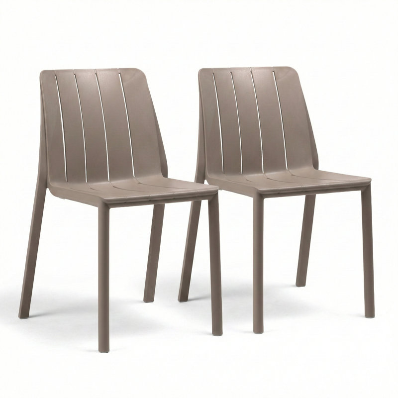 Stacking Patio Dining Armchair, Turtle Dove