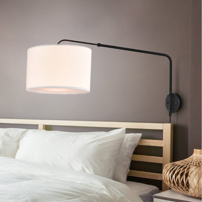 CBZ Series COBY Wall Mount Light With Extending Swing Arm, Wall Lamp With Matte Black Finish