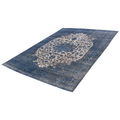 Kosho One-of-a-Kind 9'10" X 13'5" 1990s Wool Area Rug in Dark Blue