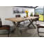 Solid Wood Top Metal Base Dining Table-64126011-64126010-64126008