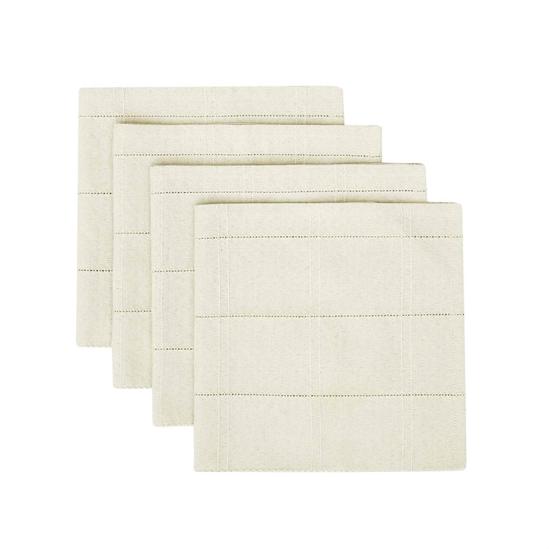 Izod Chadwick 4-Pack Napkin Set, Ivory