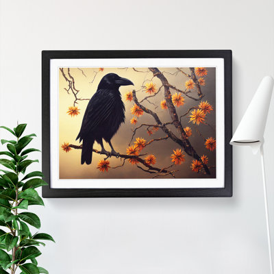 Eye Catching Crow Bird - Single Picture Frame Print