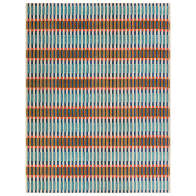 Geometric Blue Area Rug