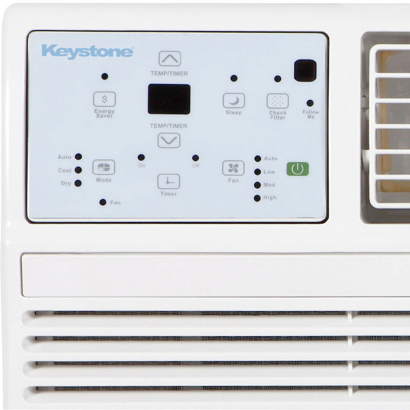 White 10,000 BTU Wall Mounted Air Conditioner with Heater and Remote