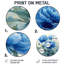 Jometh - Décoration murale traditionnelle en métal bleu-1207509098