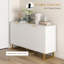 Buffet avec tablettes réglables, armoire moderne, blanc