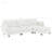 107.8'' Large Size 3 Seater L-Shaped Sofa With Movable Ottoman, Arm Pockets, And High-Density Foam For Comfortable Seating-931856094