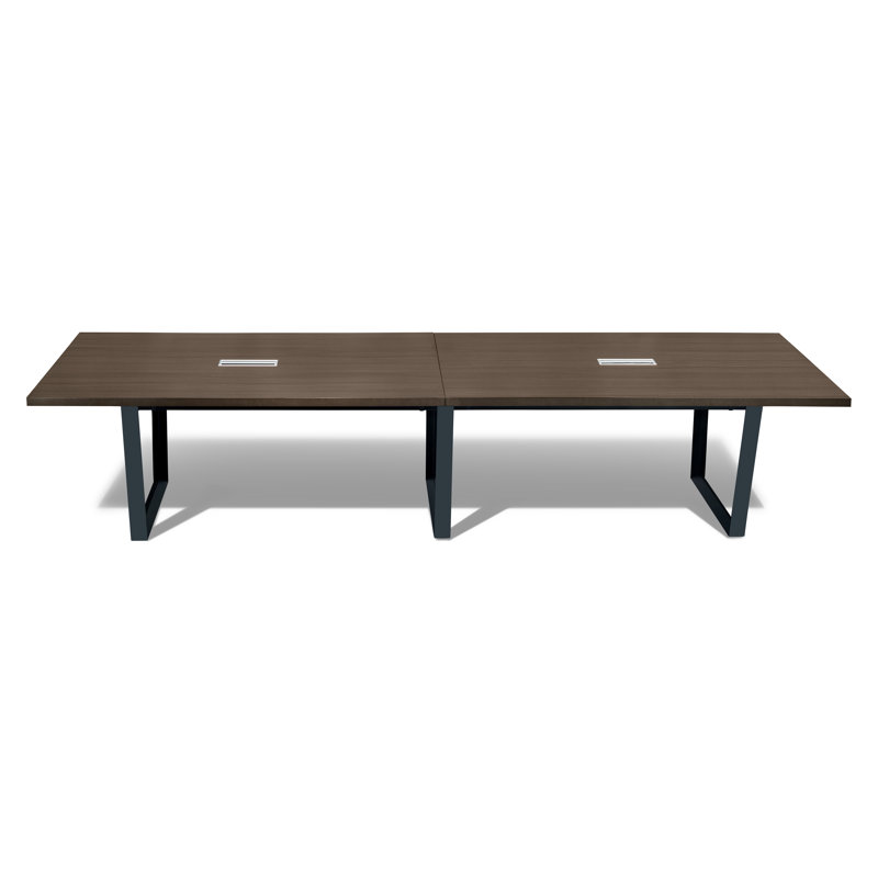 Rectangular Conference Table, H 30 po x L 96 po x l 47 po, Brun foncé