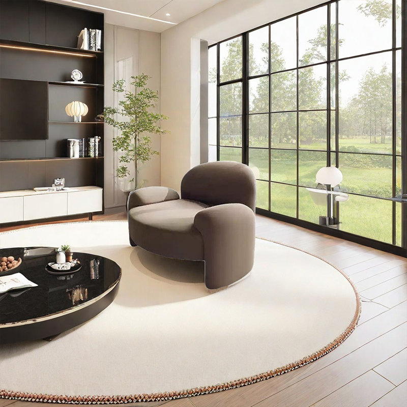 Semi-circular curved light luxury sofa