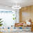  Smart Reversible Ceiling Fan with Light and APP Control, 6-Speed Dimmable LED Lights, Smart Ceiling Fan for Living Room Bedroom Kitchen