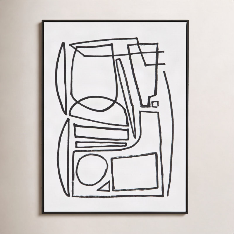 Stark 1 Print by Dan Hobday, Black Floater Framed, 48" H x 36" W x 2" D