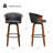 Lesli 30.51'' Swivel Tufted PU Leather Upholstered Bar Stool-1656213964