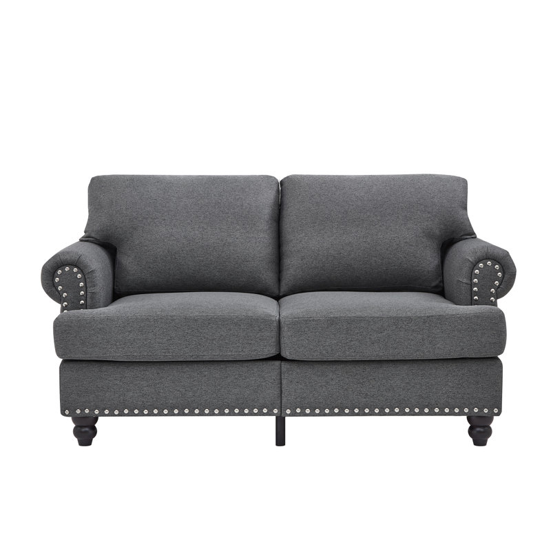 Causeuse rembourrée 60 po, Gris