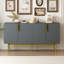 60" modern elegant 4-door sideboard gold metal handle buffet cabinet,buffet cabinet,office credenza Tolga-175177156