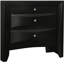 Vollenhove Black 2-Drawer Nightstand with Pull-out Tray